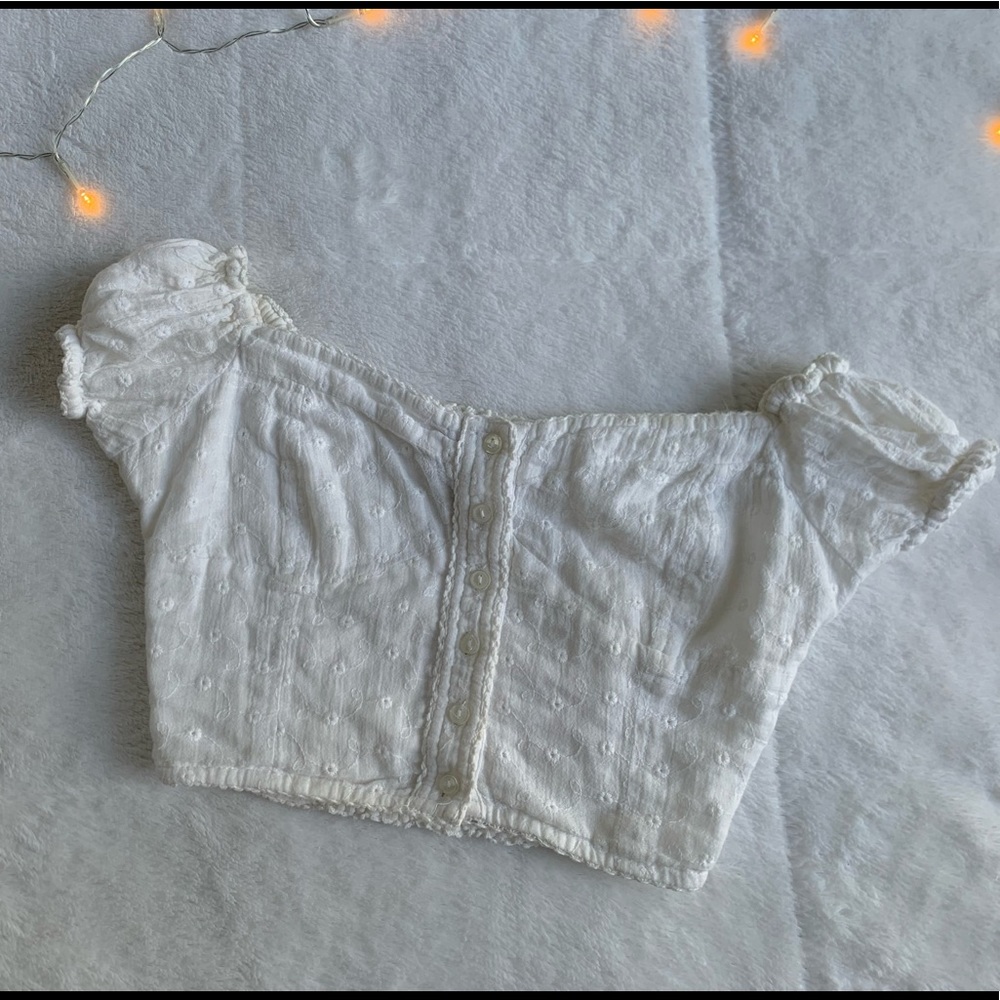 White peasant crop top from Forever21